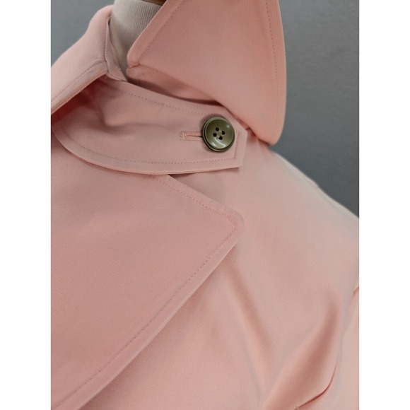 Vintage Seven City Women's L Belted Rain Trench‎ Coat Old Money Pastel Pink NWT - Picture 4 of 16